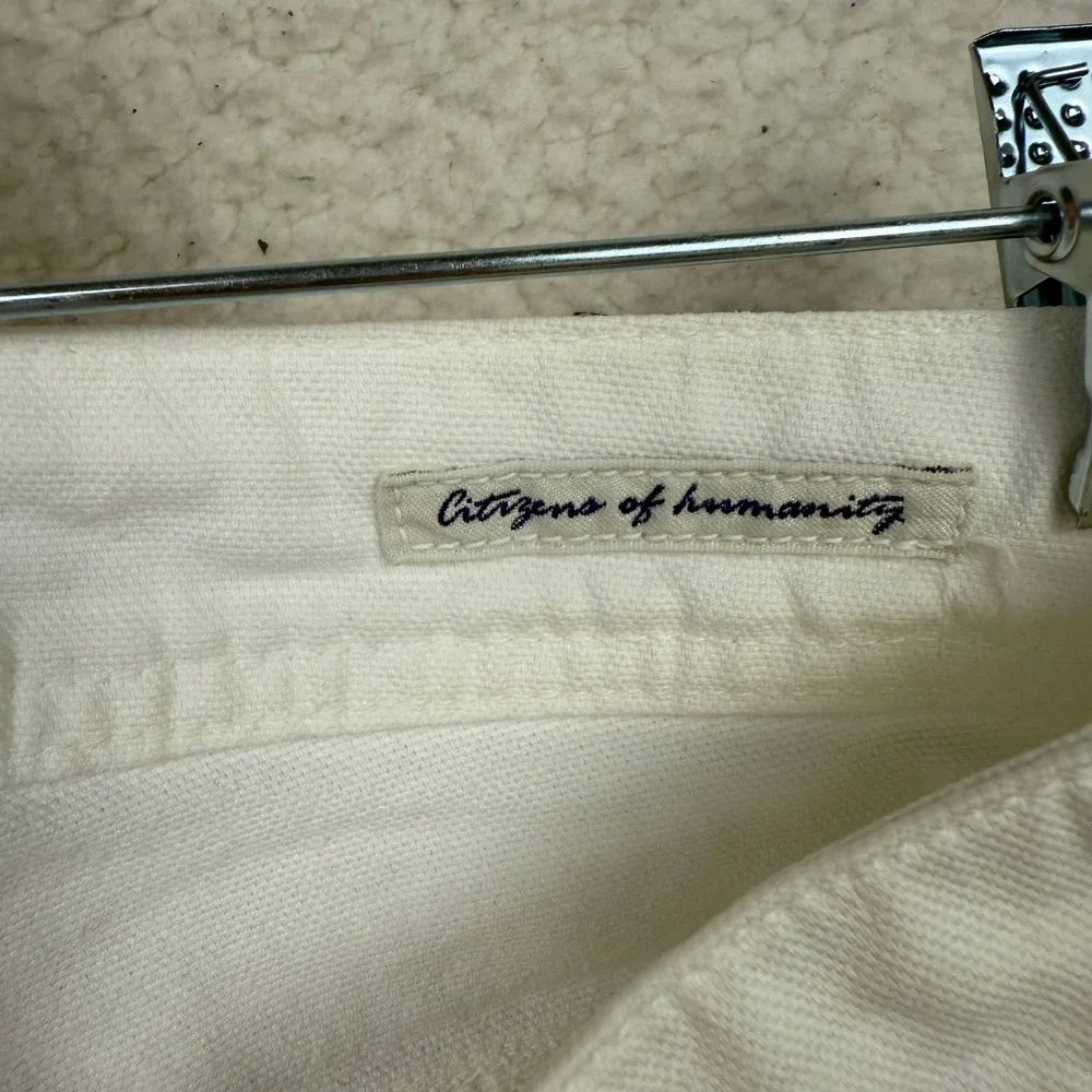 Citizens of Humanity Skirt Womens‎ 27 White Embroidered Pockets Pleats USA